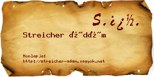 Streicher Ádám névjegykártya
