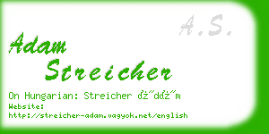 adam streicher business card